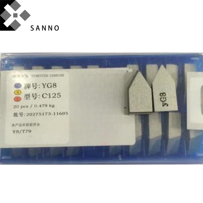 20PCS YT5 / YT15 / YT14 / YG8 / YW1 / YW2 / YG6 C125 CNC Carbide Welding Blade Inserts Brazed Insert