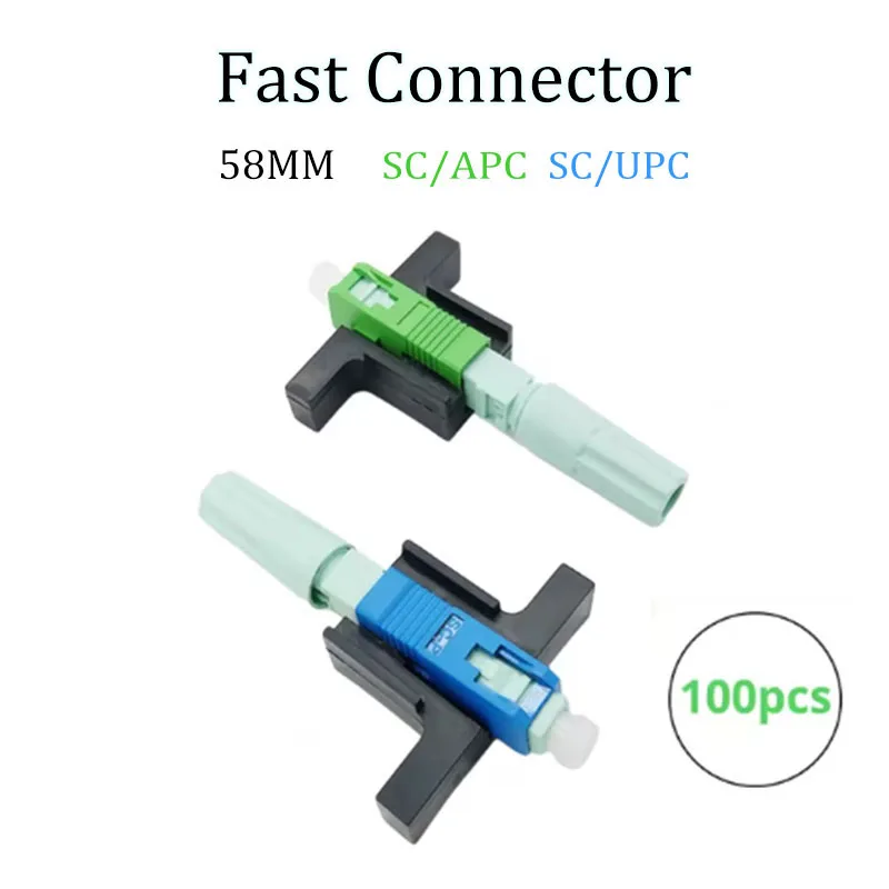 

SC APC UPC Fiber Optic Connector 58MM FTTH Optical Fast Connector Single-Mode Fiber Quick Connector