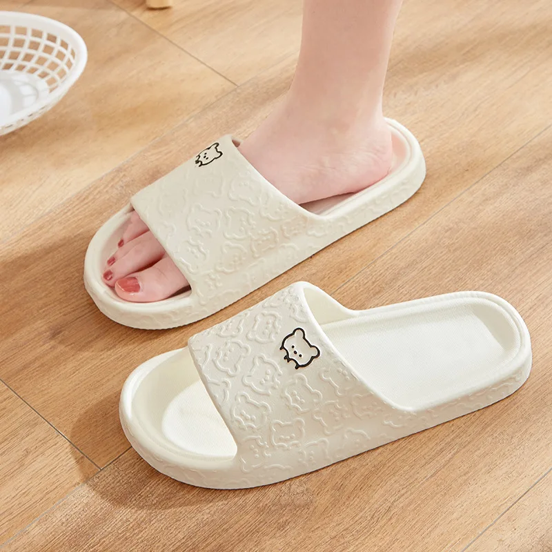 Summer Slippers Thick Platform Sandals Women Summer Home Slippers Indoor Mute Soft-soled Flip Flops Couple Non-slip Slipper 2024