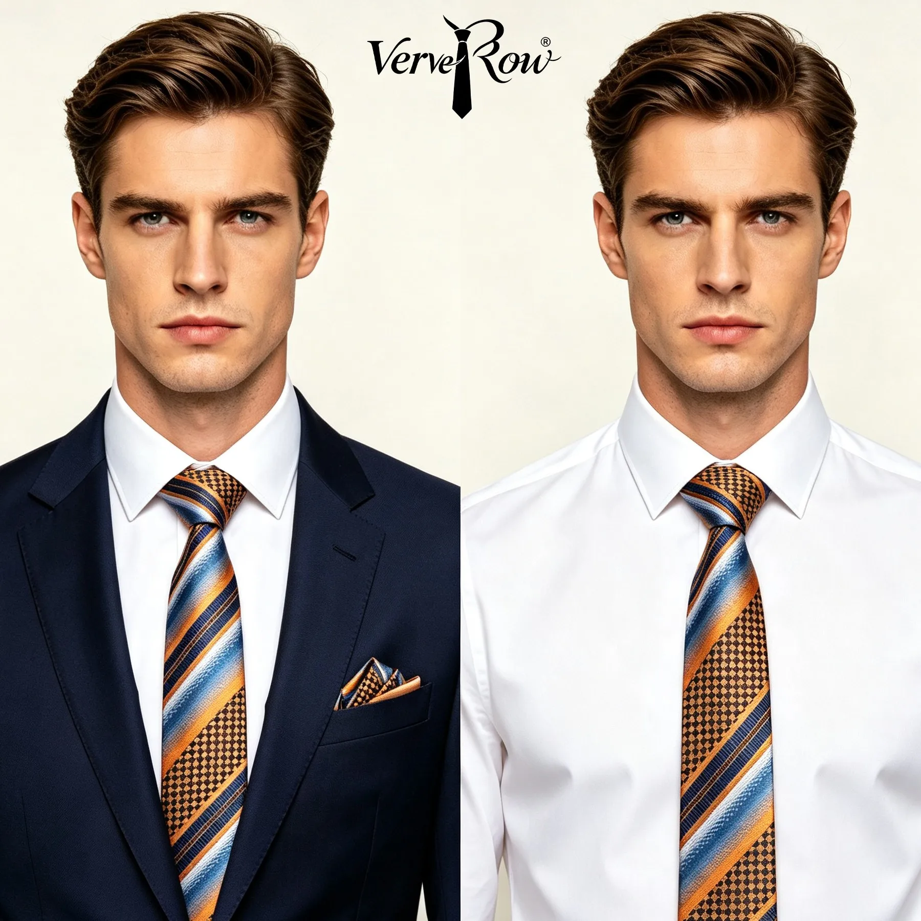 Men'S Formal Wear Ties - VERVEROW Ensemble Cravate et Pochette Homme