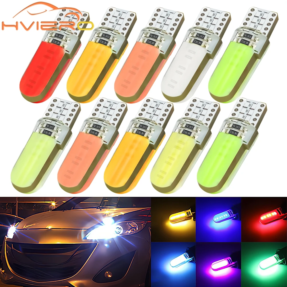 10X T10 W5W COB Auto LED Silica Gel Keil Marker Lesen Lampe Auto Parkplatz Birne Tür Dome Girlande