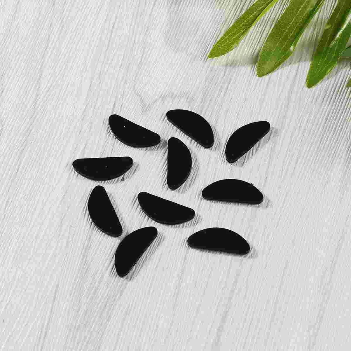 

10 Pcs Nose Pads for Glasses Anti Slip Silicone Eyeglasses Bridge Self-adhesive Black