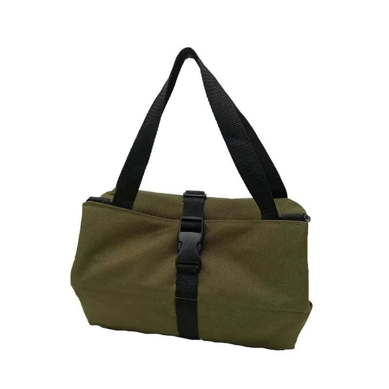 Multifunctional Roll Pouch Canvas Portable Working Tool Bag Multiple Pockets Carrier Handbag