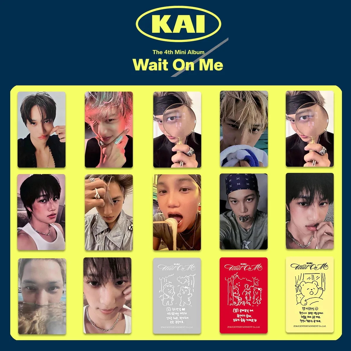5/6PCS Kpop Hot Idol Group EXO Member KAI New Album 