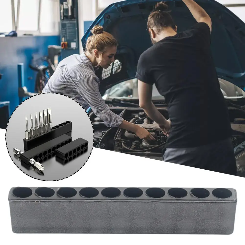 

Органайзер для бит отверток на 6-12 мест, мягкий резиновый держатель для бит 1/4 дюйма, для шестигранных бит, подставка для инструментов N8E7