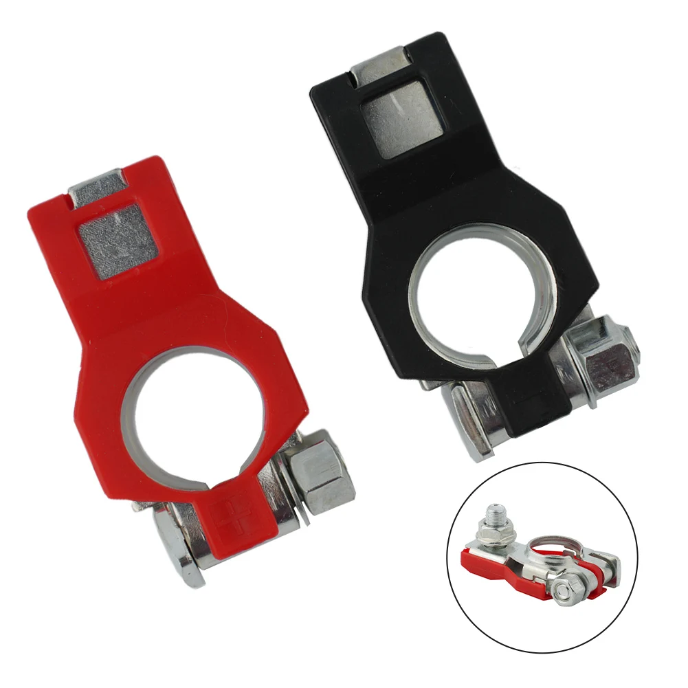 2PCS Tinned Iron Battery Terminal Clamps for Reliable Power Connection in For Car For Caravan Boat 12V 24V Battery Setups