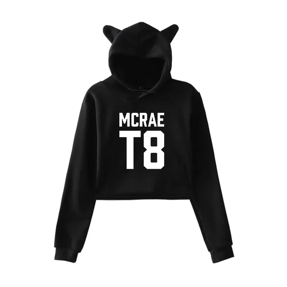 

Tate McRae T8 McRae Hoodie Vintage 90s Streetwear Merch Hoodies Sweatshirts for Girls Cat Ear Crop