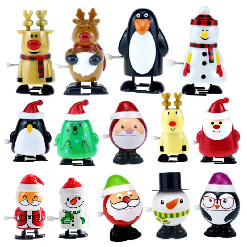 Christmas Decoration Jumpy Toys Snowman Santa Claus Penguin For Festive Party Supplies Children Kindergarten New Year Gifts