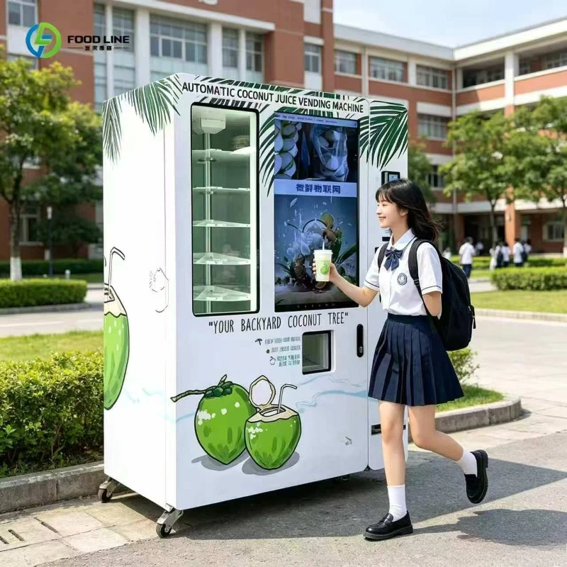 Coconut Vending Machine Self Service Automatic with Multiple Payments Heavy Duty for Fresh Coconut Water Customized
