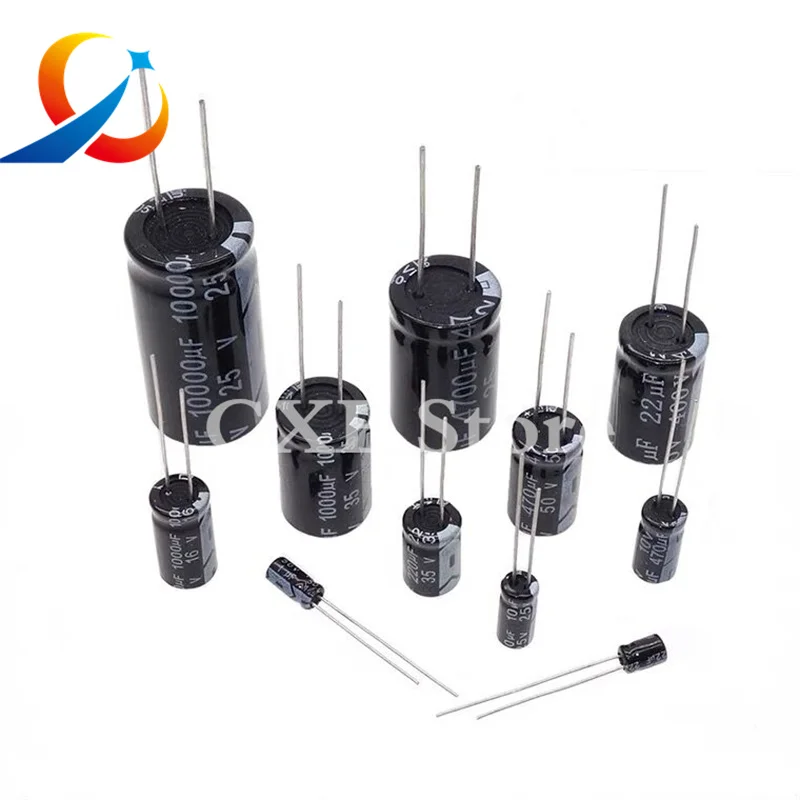 6.3V 10V 16V 25V 35V 50V 63V 100V 200V 250V 400V Aluminum Electrolytic Capacitor 100UF 470UF 680UF 1000UF 1500UF 2200UF 3300UF