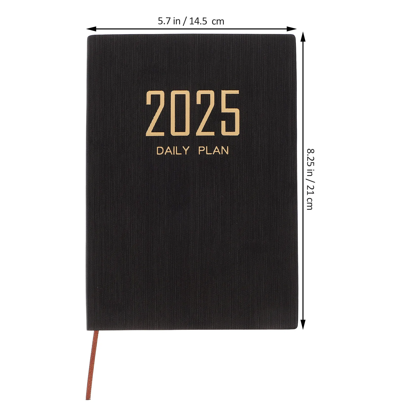 2025 Agenda Planner A5 Size Daily Weekly Monthly Notebook Smooth Writing Paper Compact Portable Planner Book for Student Teacher