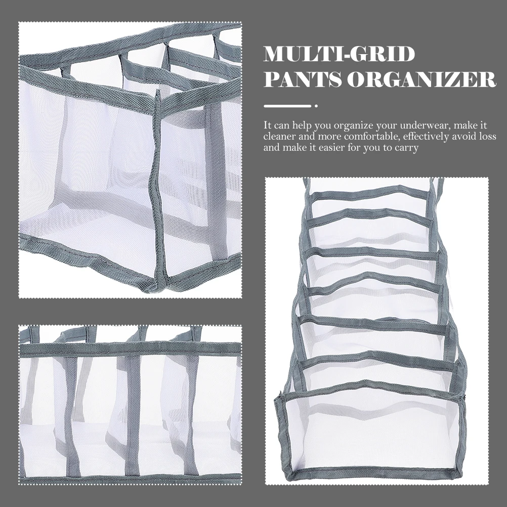 

Clothes Storage Box Multi grid Pants ganizer Easy Clean Household Closet Mesh Underwear Home Accessory Practical