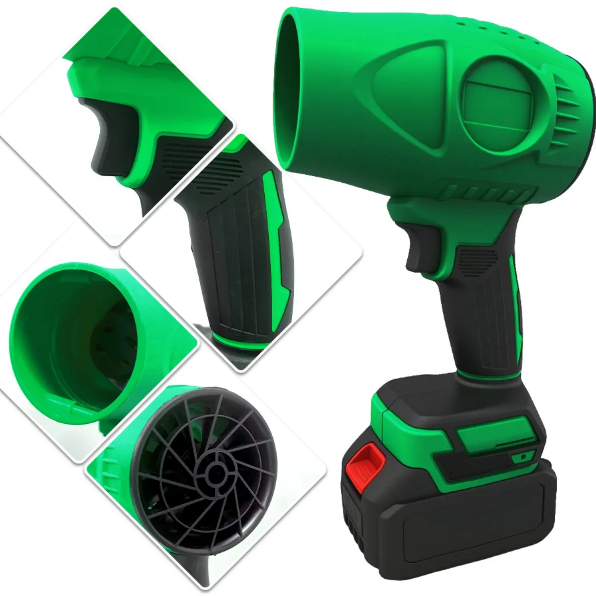 مجفف شعر لاسلكي يعمل بالبطارية مع شاحن سريع. تدفق هواء عالي الطاقة مناسب لإزالة الغبار الداخلي للسيارة ومقصورة المحرك #5