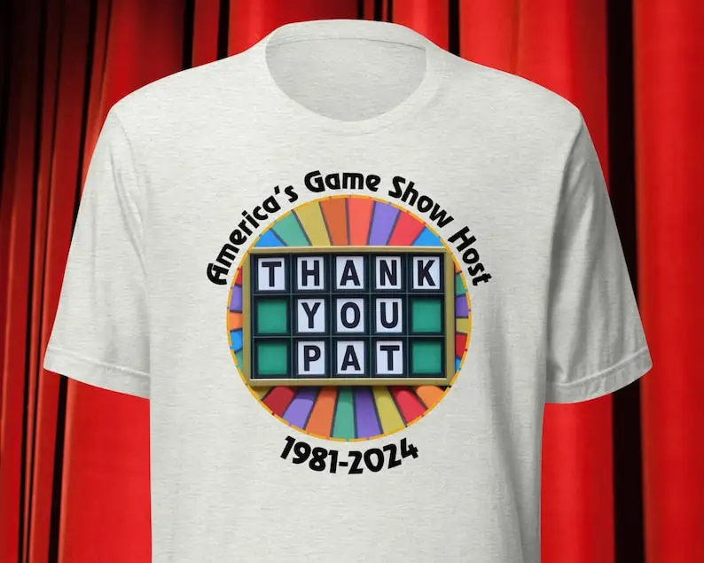 

NEW! Sajak Tribute Shirt For Game Show Fan Wheel Fortune Gift Christmas Night 9