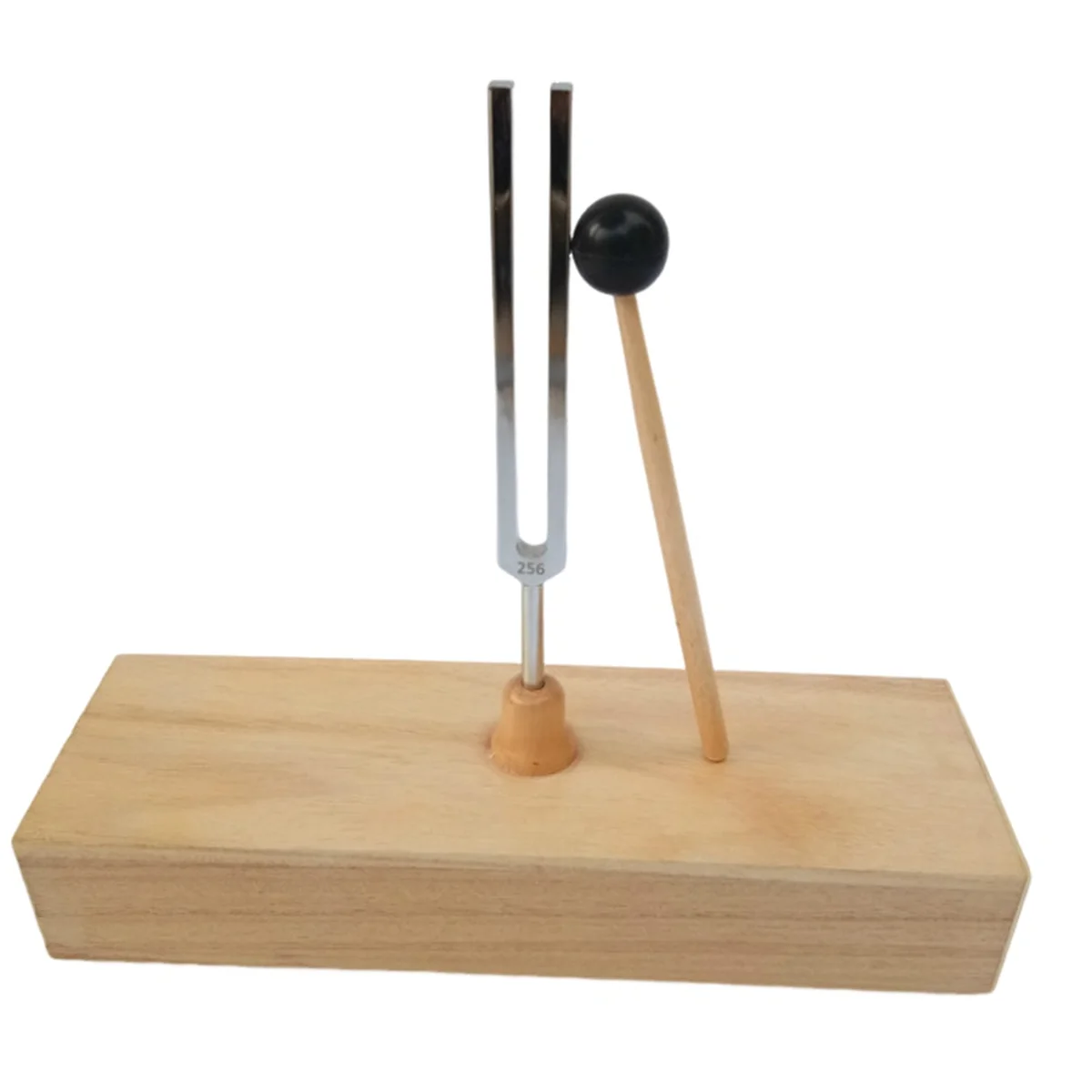 Tuning Fork com caixa ressonante de madeira, ferramentas científicas acústicas, terapia do som, ioga, meditação e relaxamento, 256HZ