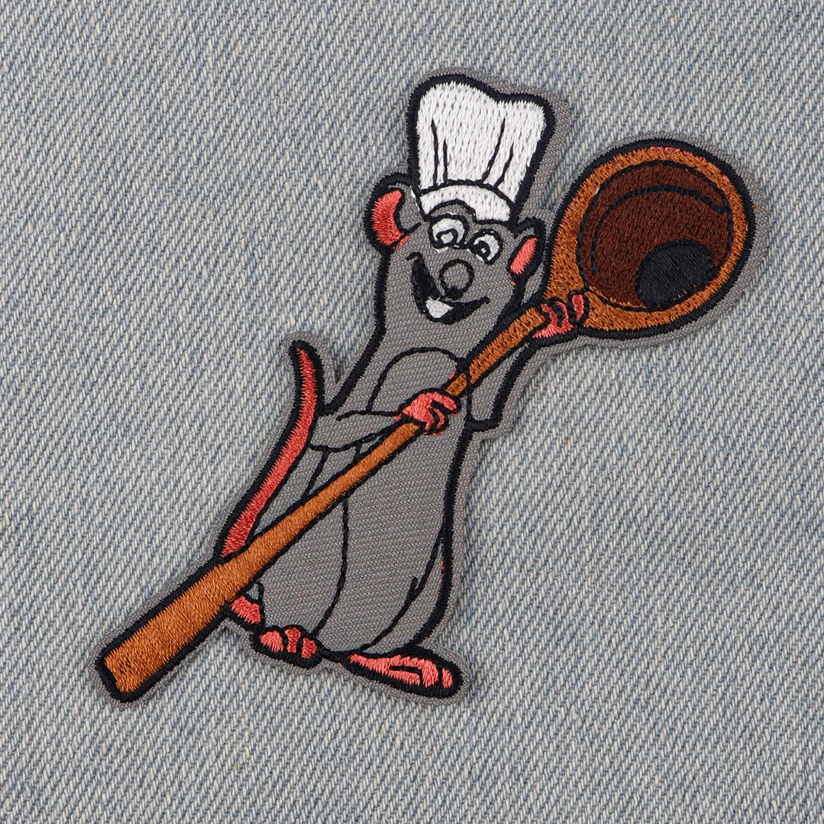 Mouse Chef Patches For Kids Clothing DIY Badge Adhesive Movie Cute Cartoon Embroidered Patches On Clothes Stickers Appliques