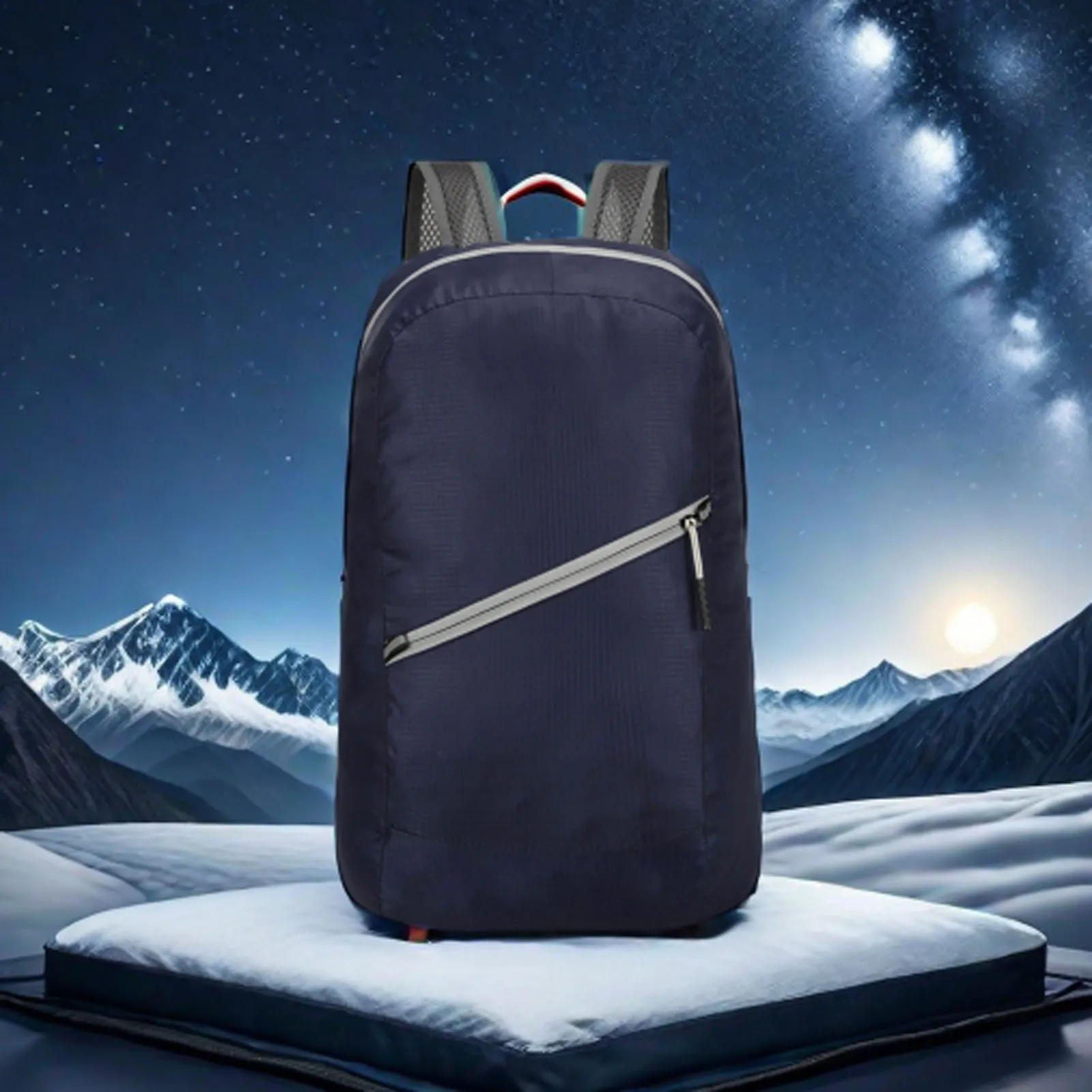 Portable Foldable Skin Canvas Backpack Outdoor Backpack with Lightweight Material All-match Backpack for Mountaineering Travel