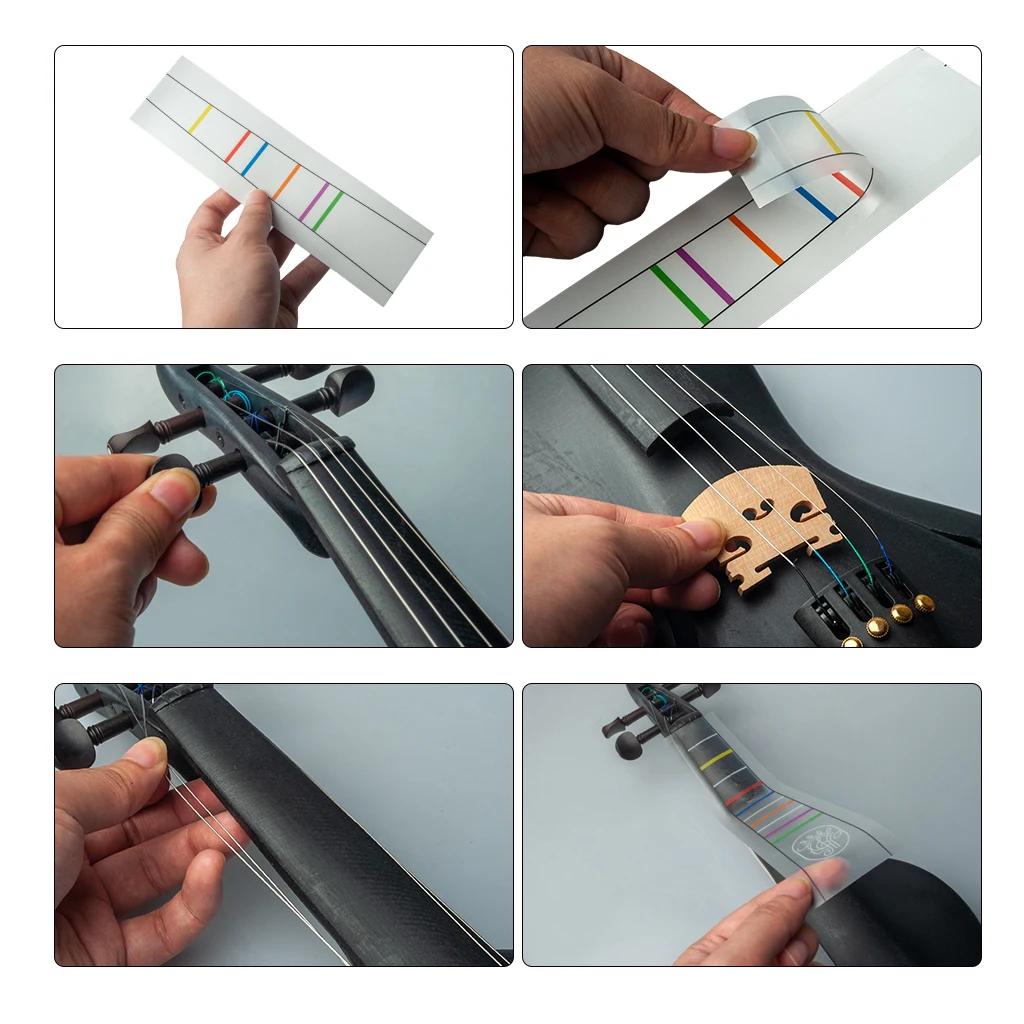 4/4 Violin Intonation Stickers Fretboard Marker Beginners Learning Violin Fretboard Note Sticker Violin Parts Accessories