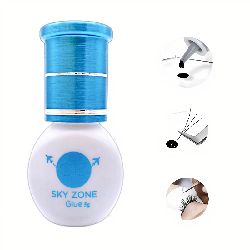 Korea Sky Zone Eyelash Extensions Glue 5g Stronge Fast Dry False Lashes Adhesive Low Irritation Makeup Tools