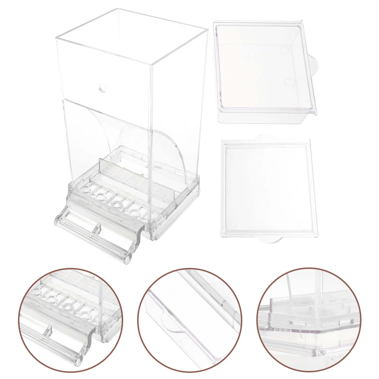 

Automatic Pet Bird Food Feeder Plastic Foraging Feeding Station for Parrot Cage Inside Wild Birds Supplies Container