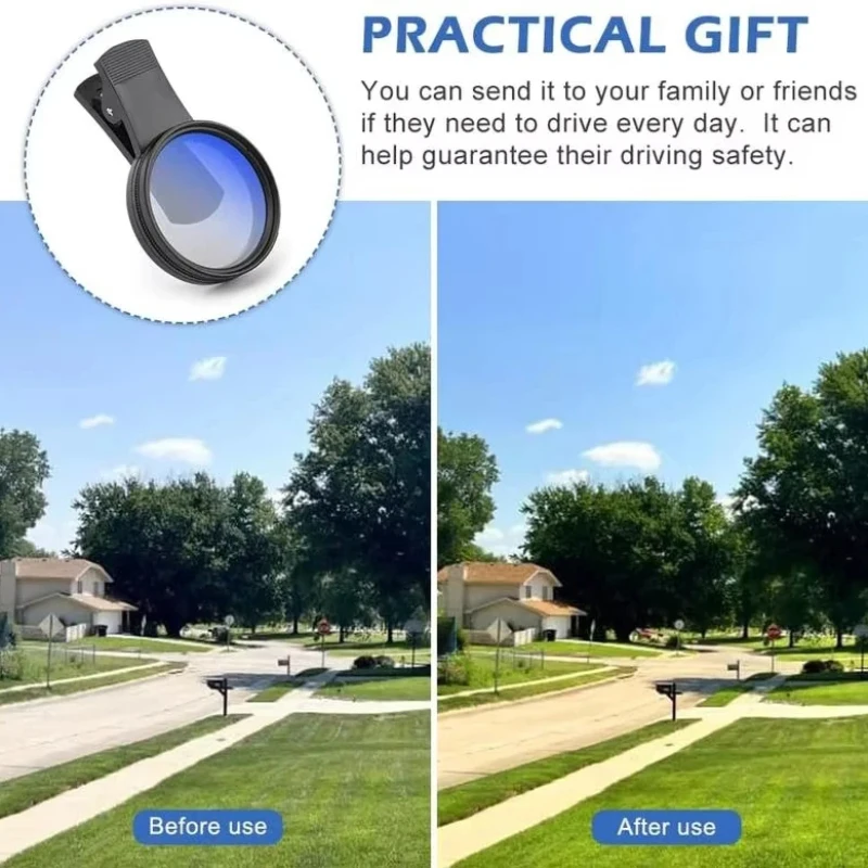 Xiaomi 52mm Zirkular Polarisierfilter Kit Clip-on CPL Weitwinkel Micro HD Kameraobjektiv Farbig Für iPhone Android Universal Neu