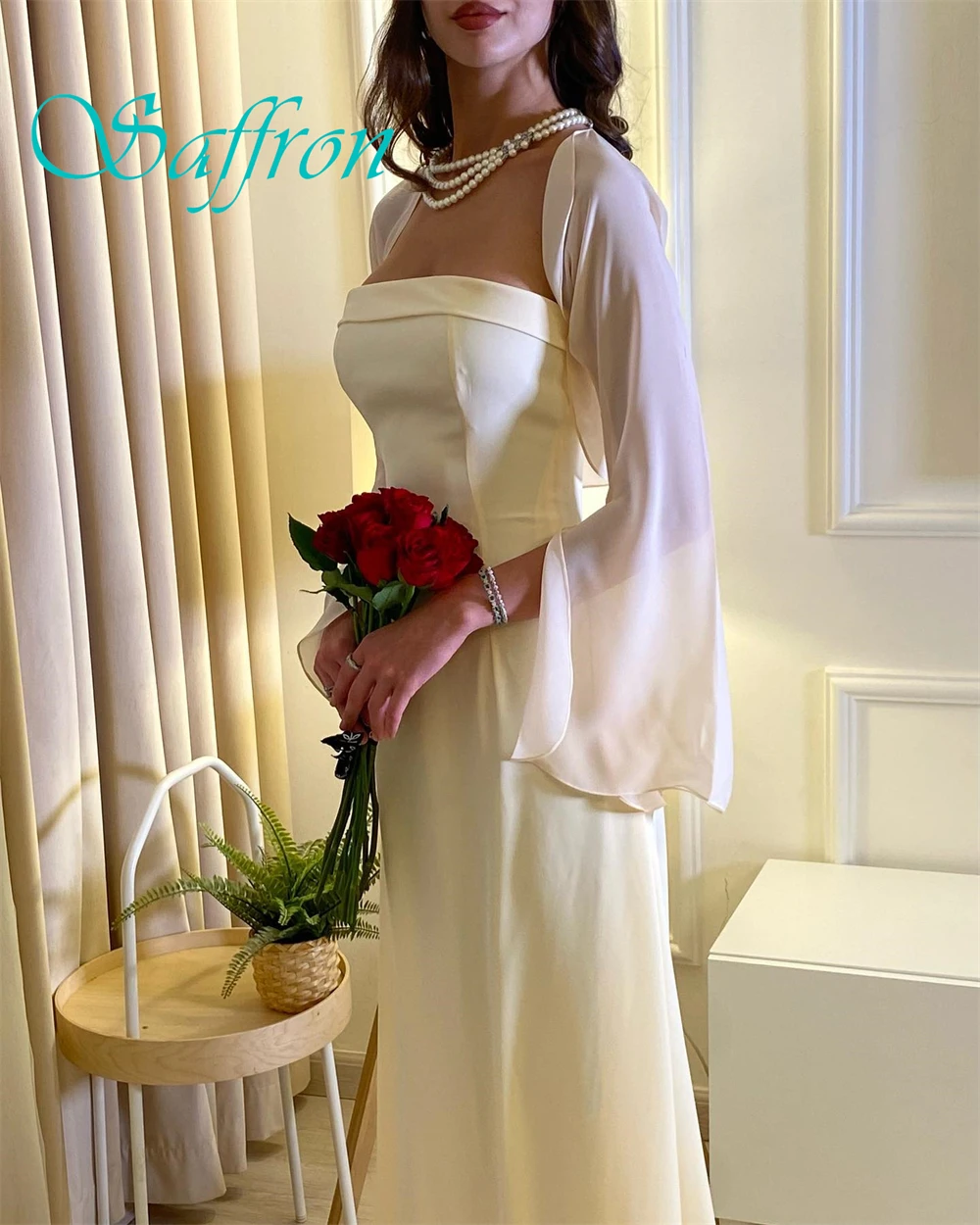 تخصيص رائعة حمالة شال طويل الأكمام مساء اللباس عالية الجودة جيرسي فساتين حفلة موسيقية حساسة فساتين العودة للوطن