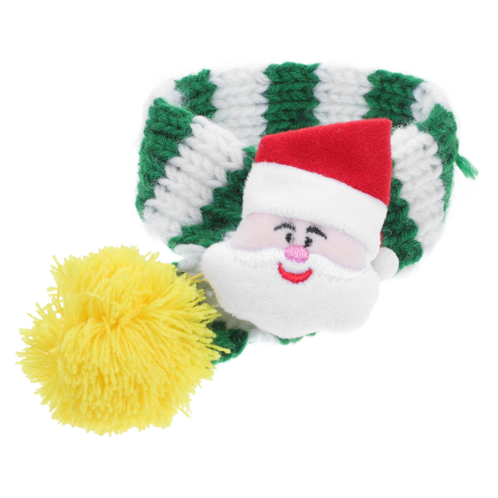 

Christmas Pet Scarf Knitted Accessories for Small Medium Large Dogs Cats PomPom Festive Soft Material Holiday Decorative Dog