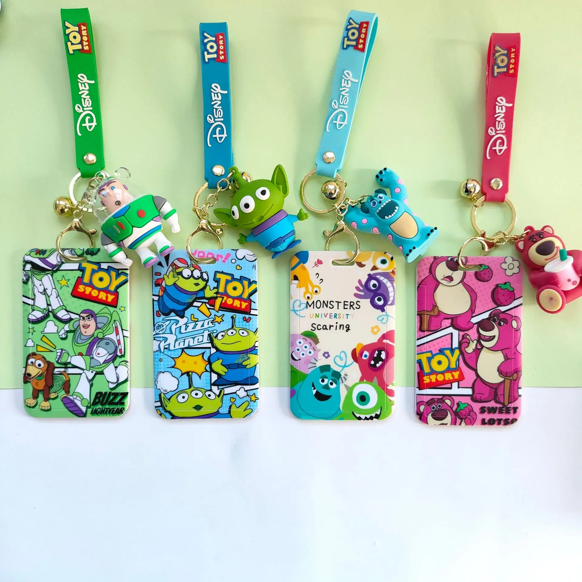 

2026 NEW Toy Story Buzz Lightyear Woody figure keychain card holder student IC card bag cartoon campus card bag gift available