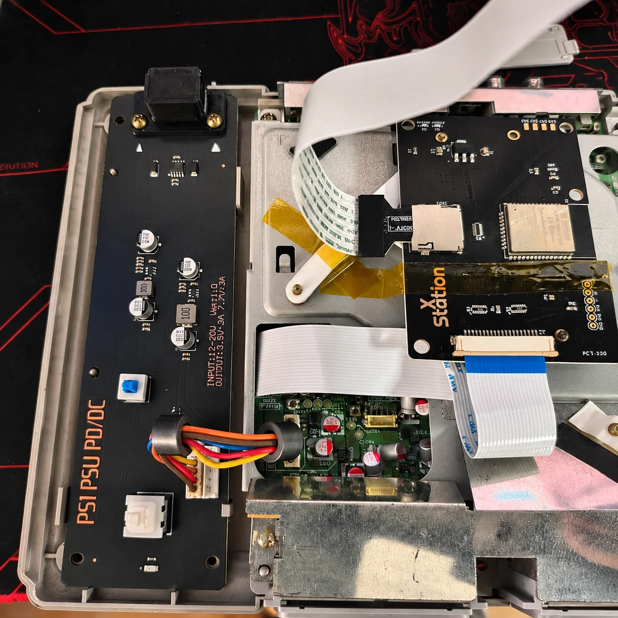 ps1用電源基板（psu）pd-dcデュアル電源、ps1本体用、1-1の非破壊アップグレード交換品。
