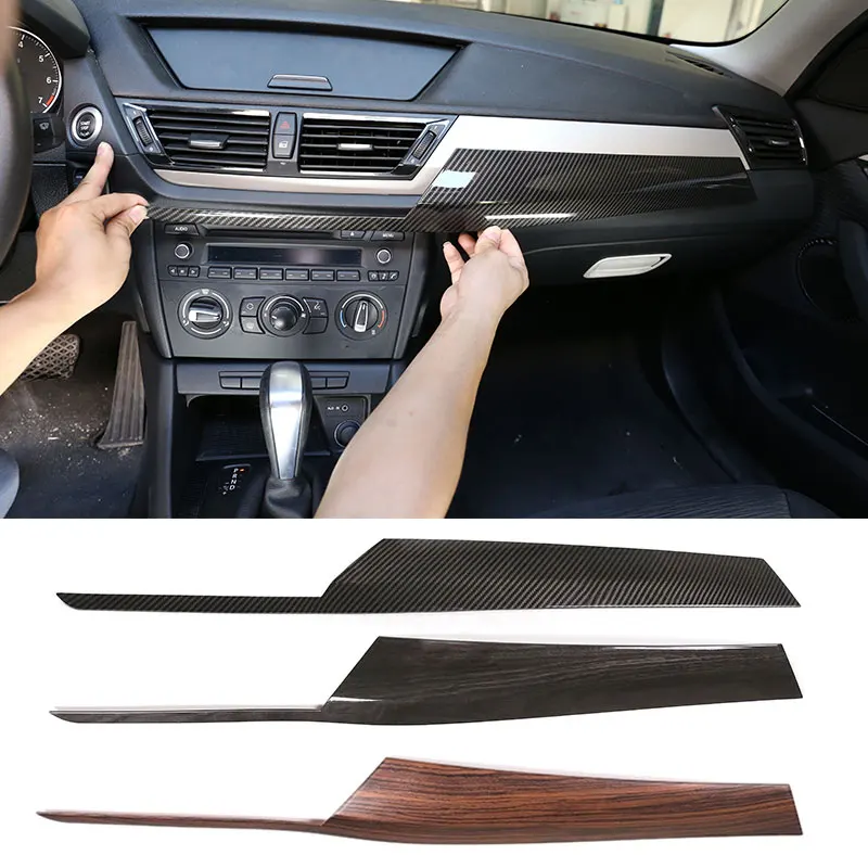 

For BMW X1 E84 2011-2015 ABS carbon fiber car center console decorative panel cover sticker car interior accessories LHD