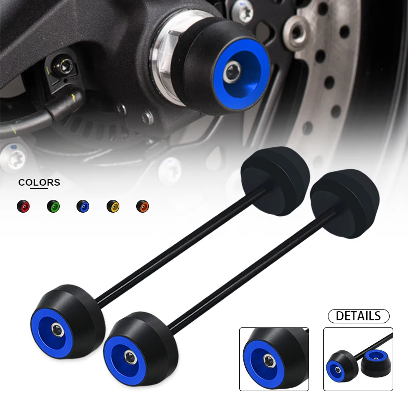 

For MT-03 MT03 mt03 2015-2023 2024 2025 Motorcycle Front & Rear Axle Fork Wheel Protector Crash Sliders Cap Pad