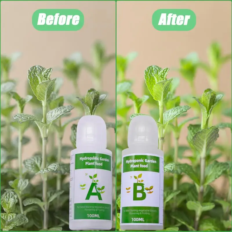 2Pcs General Hydroponics Nutrients A and B for Plants Flowers Vegetable Fruit Hydroponic Plant Food Solution