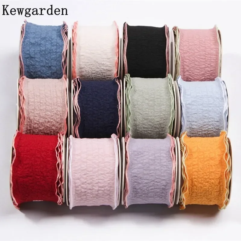 Kewgarden Wrinkles Colorful Wavy Edges Ribbon 1.5