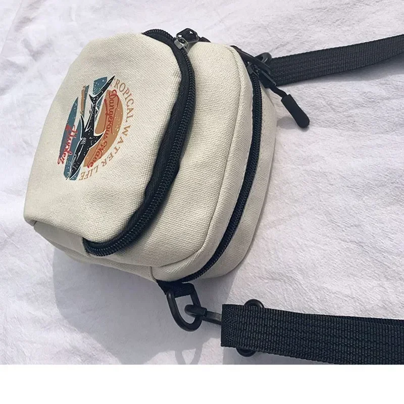 LXB02-Mini bolso de lona para mujer, bandolera pequeña de tela, 2023