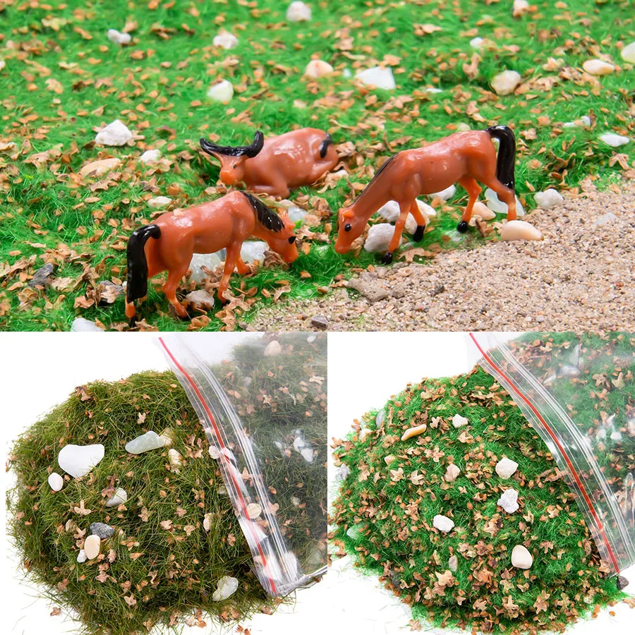 

Miniature Static Grass Mixed With Stone And Leaves Diy Handmade Microlandscape Scene Farm/Garden Diorama Decoration Material 30G