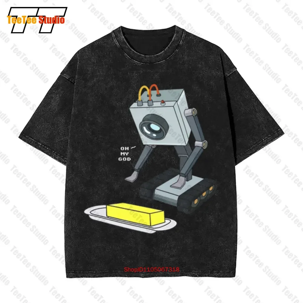Butter Robot Cotton Game You Pass Butter Vintage Oversized T-Shirt GPEH
