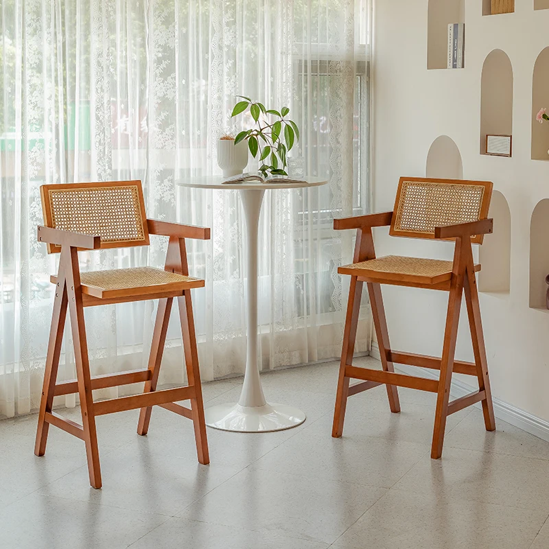 

For Nordic Light Luxury Bar Chairs Modern Modern Waiting Comfortable High Chairs Reception Counter Restaurante Muebles Furniture