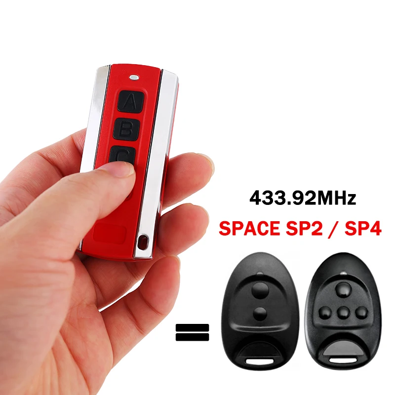 SPACE SP2 SP4 Garage Remote Control 433.92MHz Garage Door Opener / Gate Remote Control Transmitter