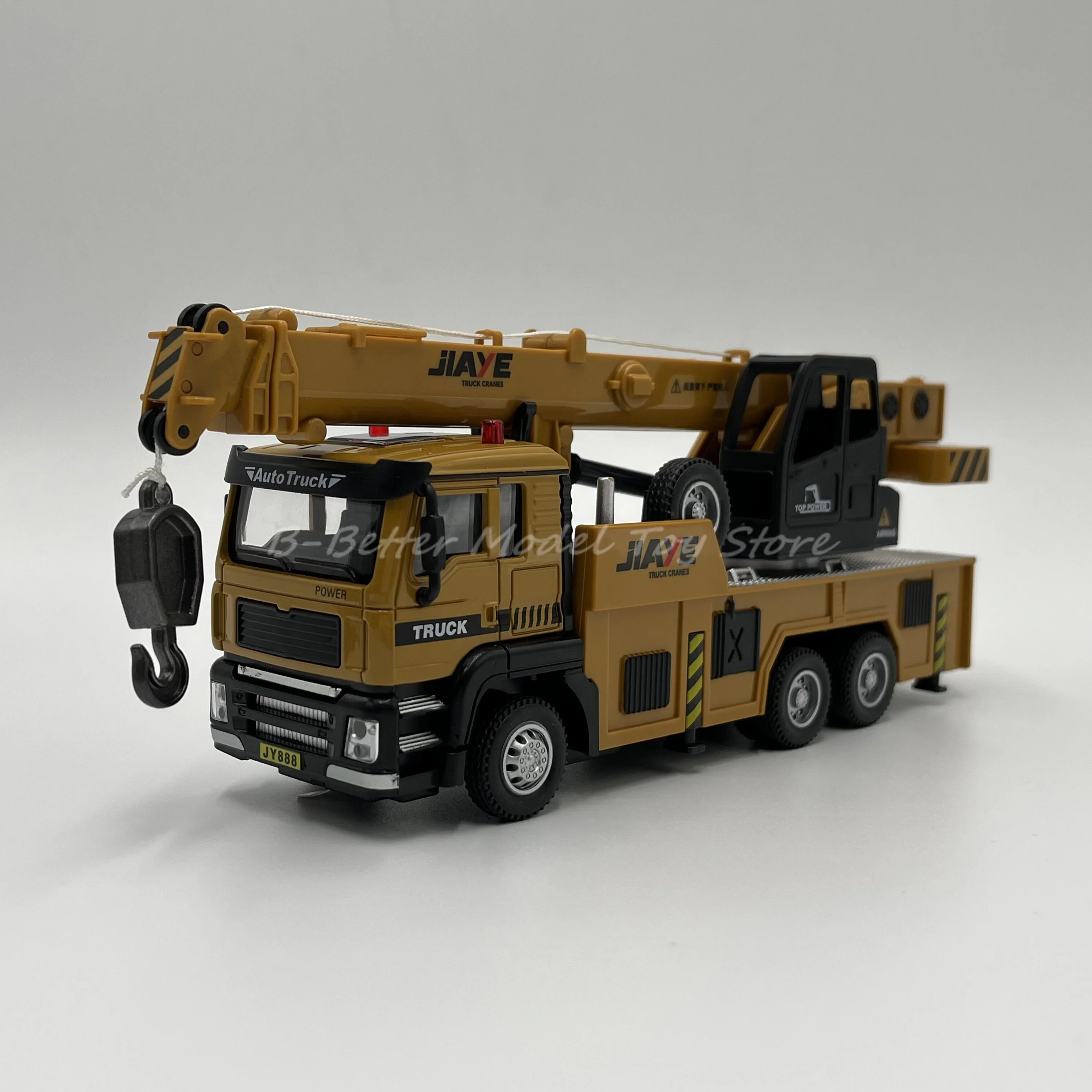 1:50 Diecast Metal Model Toy Crane Truck Lifter Pull Back With Sound & Lights