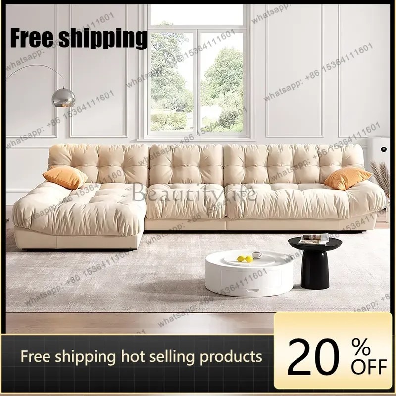 LJY Vintage Puff Living Room Sofas Modern Minimalist Luxury Sofa Living Room Sofas Floor Japanese Woonkamerbanken Furniture Home