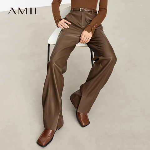 Женские брюки AMII из искусственной кожи - стиль и комфорт — фото модели