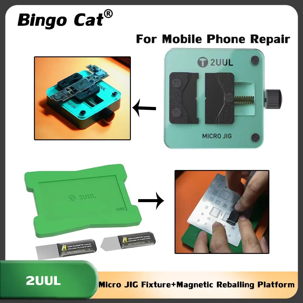 2UUL Micro One JIG Fixture Motherboard Middle Frame Reballing Magnetic Platform For Mobile Phone PCB Board CPU IC Planting Tool