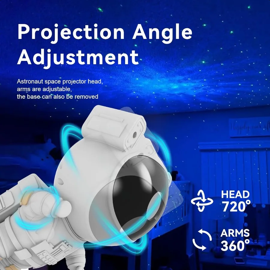 Star Projector Galaxy Night Light Astronaut Space Projector Starry Nebula Ceiling LED Lamp with Timer and Remote Room Decor Aes