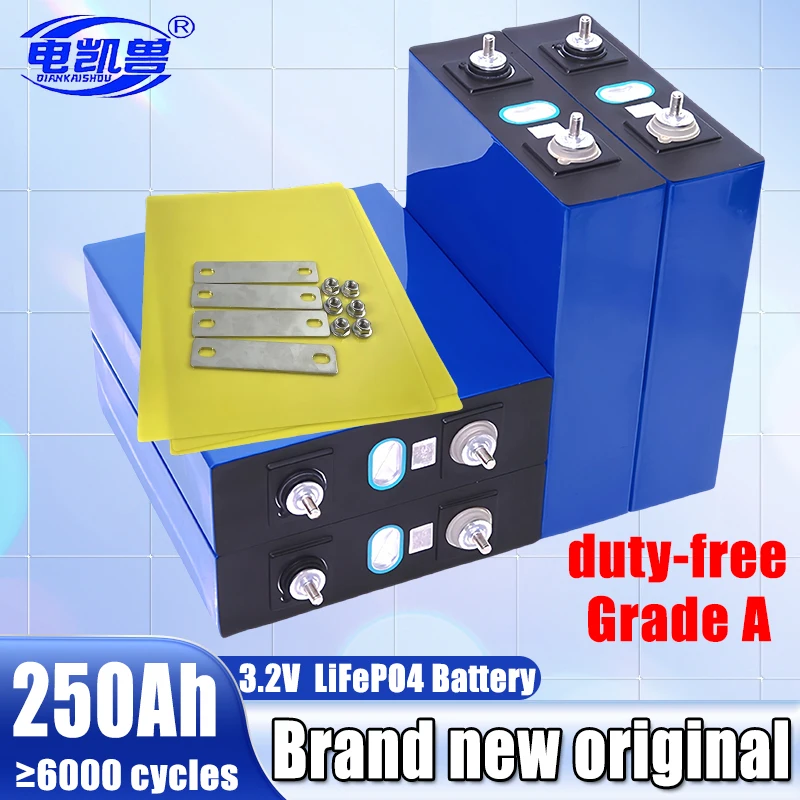 

3.2V 250Ah 2024 Brand new original Lifepo4 Batterie DIY 12V 24V 48V A-Klasse Golf wagen Marine wiederauf ladbare Batterie pack