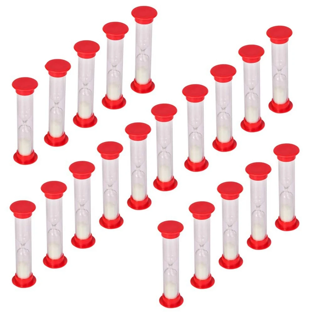 

X07A 30 Sec Sand Timer Hourglass Sandglass Clock Countdown Bulk Toy Set Timers Kids Games Pack of 20 (White Sand)