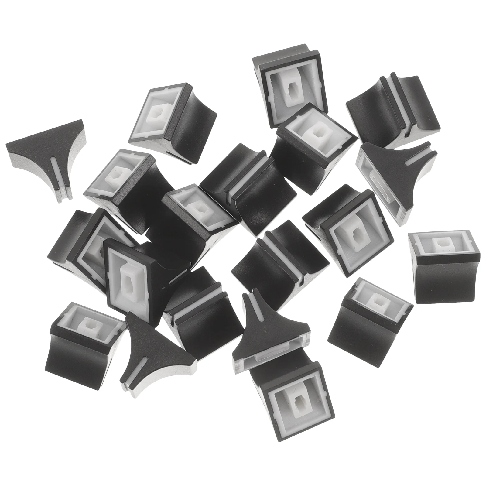 20 Pcs Mixer Push-pull Cap Slider Fader Knobs Buttons Caps for Replacement Console and Accessories