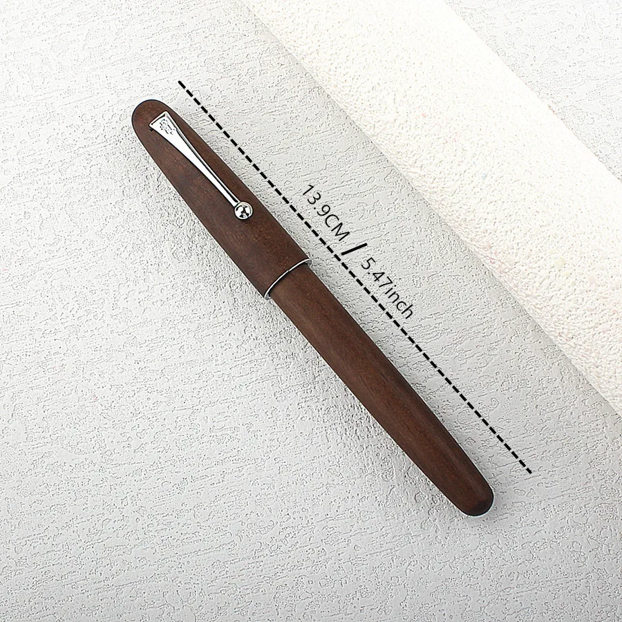 Jinhao High Quality Luxury Wood Fountain Pen Standard Metal Iraurita 0.7mm Fine Nib Calligraphy Ink Pens for Office Writing