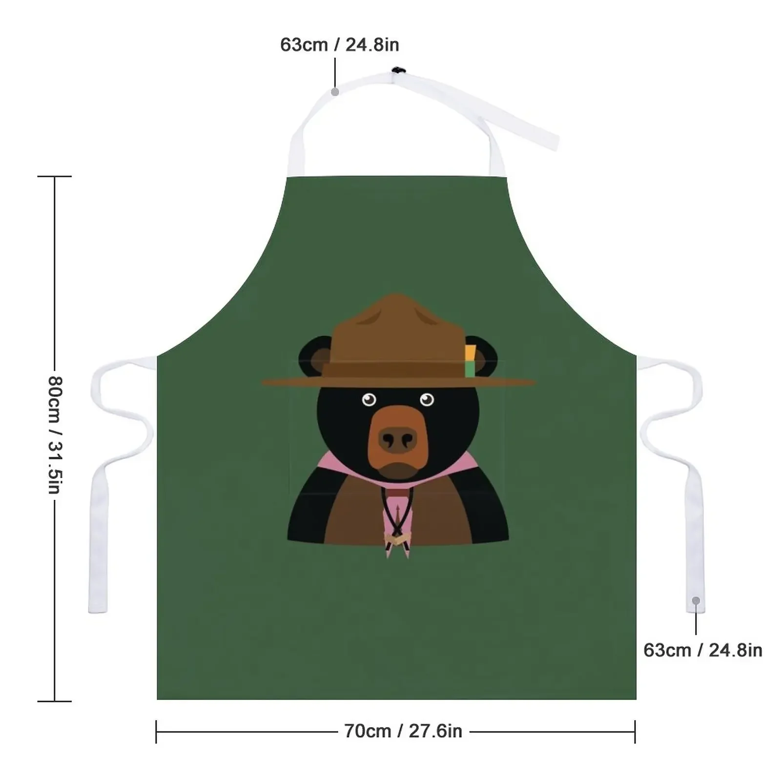 Wood Badge Bear Patrol Critter - Scouts - Baden Powell Apron Chef Accessory Kitchen Chef Apron Kitchen Man Customizable Apron