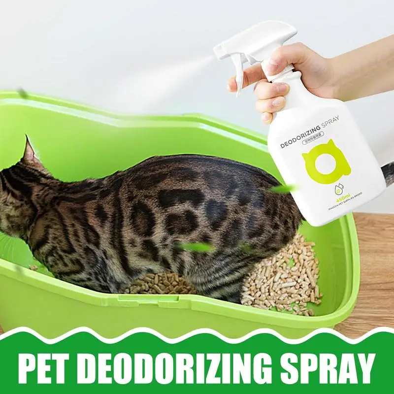 Pet Deodorizing Spray 450ml Cleaning Supplies For Pets Natural Plant-Based Formula Fragrance Dog Spray Puppy Odor Eliminator