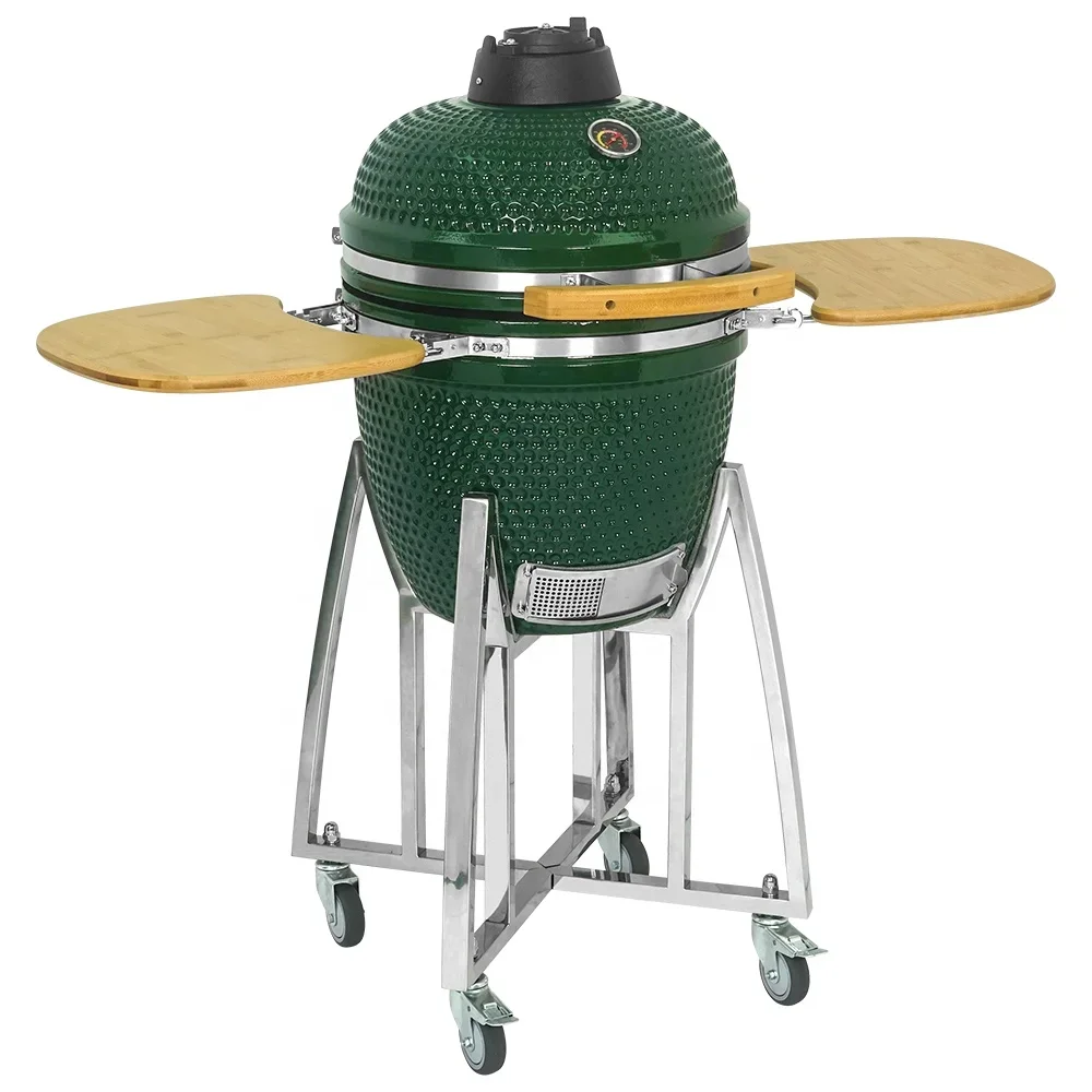 Green Steel Egg Bbq Outdoor Grills Parrilla Kamado 18 Ceramic